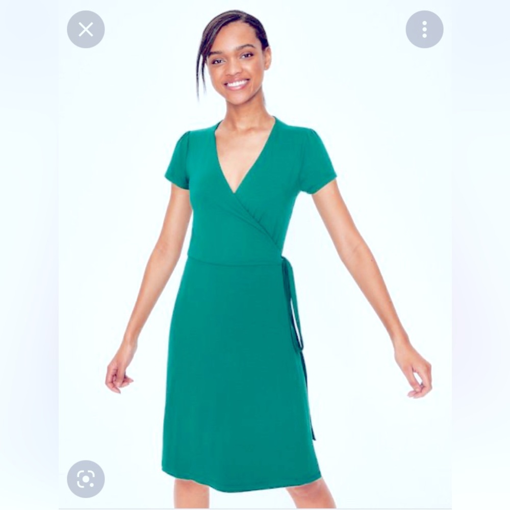Boden Green Wrap Dress